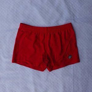 Red Overkill athletic shorts